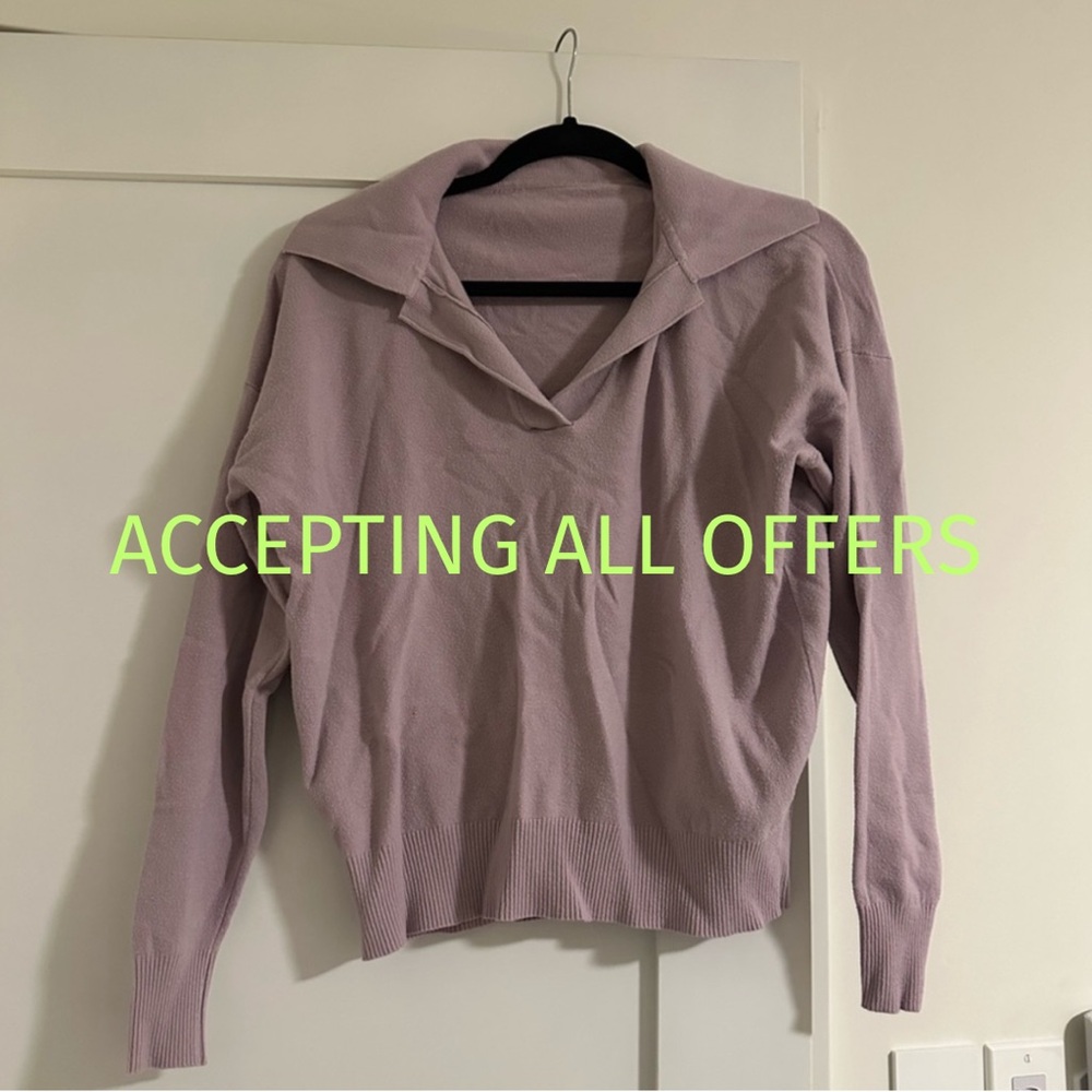 Lavender Collared Sweater